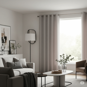 Grommet Curtains (Ruang Tamu Modern)